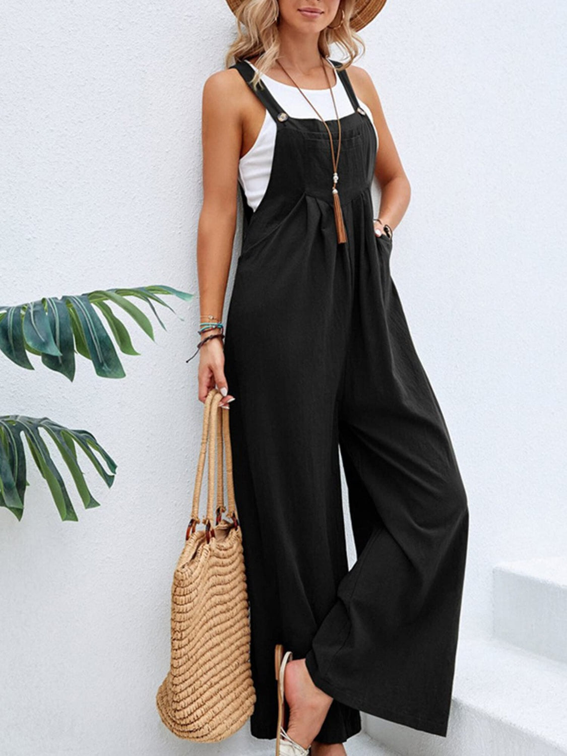 Super Cute Square Neck Comfy and Stylish Overalls - Dress up or down