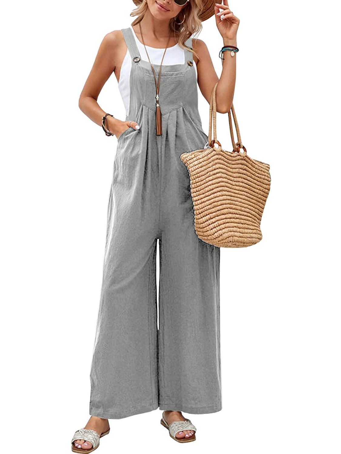 Super Cute Square Neck Comfy and Stylish Overalls - Dress up or down