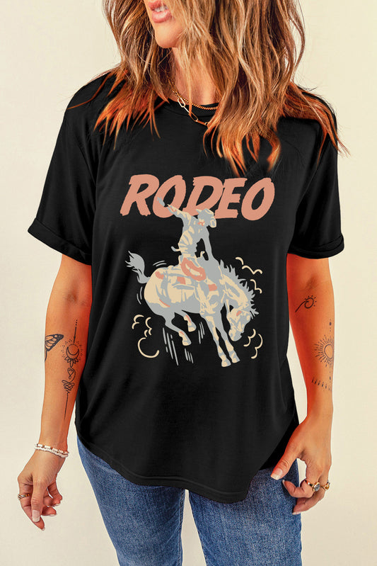 Rodeo tshirt bucking horse 