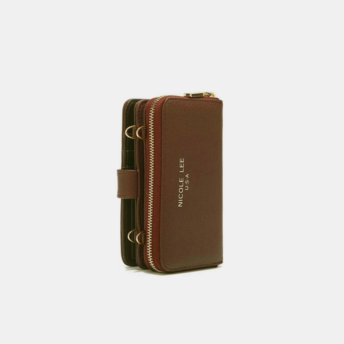 Brown 2 Piece Phone Case Crossbody Wallet