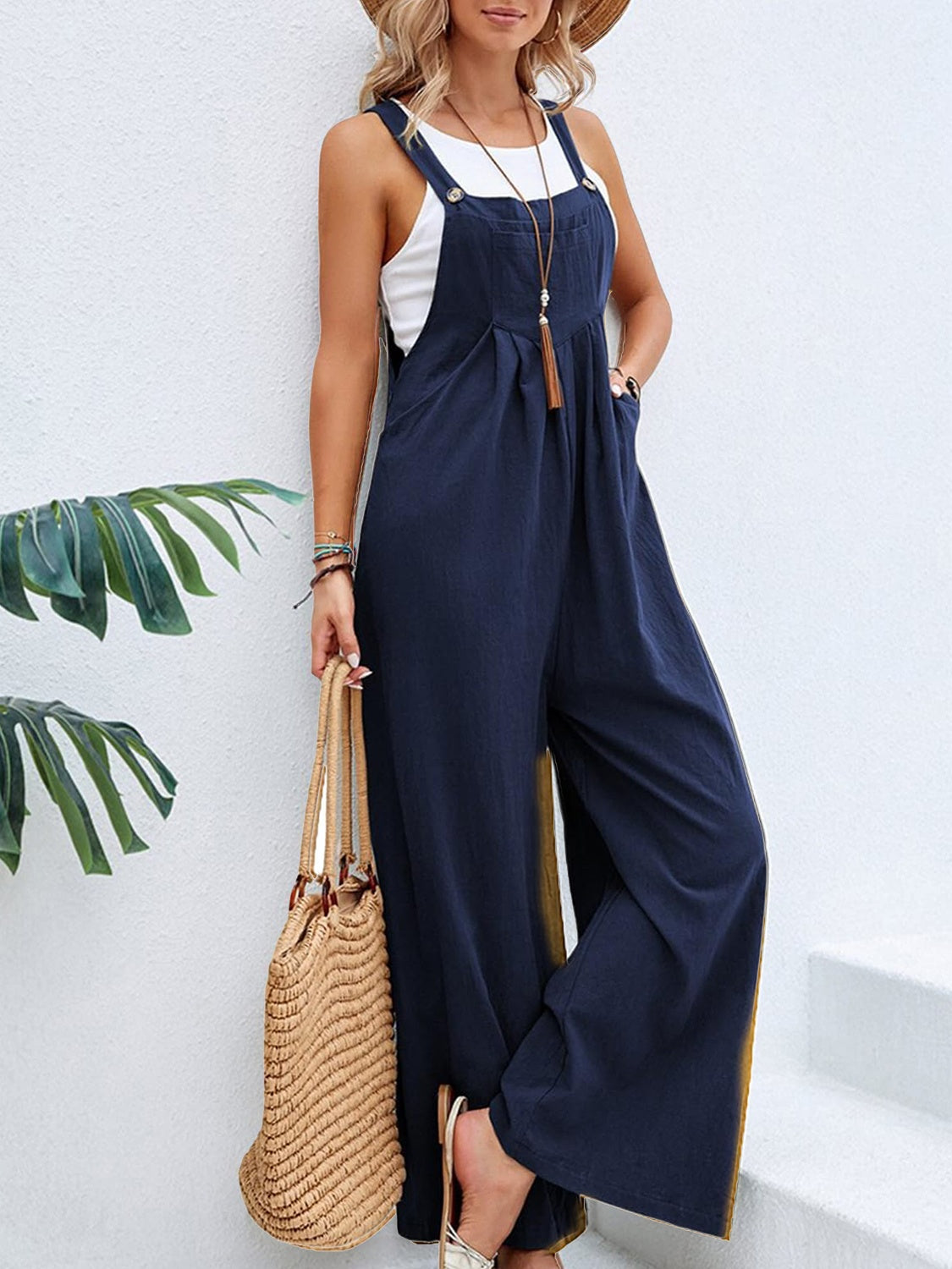 Super Cute Square Neck Comfy and Stylish Overalls - Dress up or down