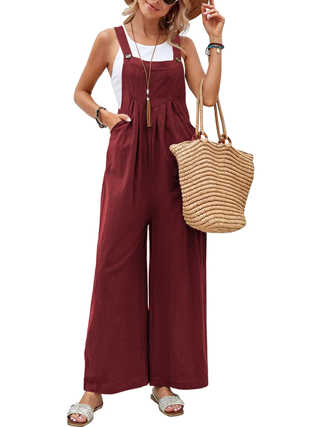 Super Cute Square Neck Comfy and Stylish Overalls - Dress up or down