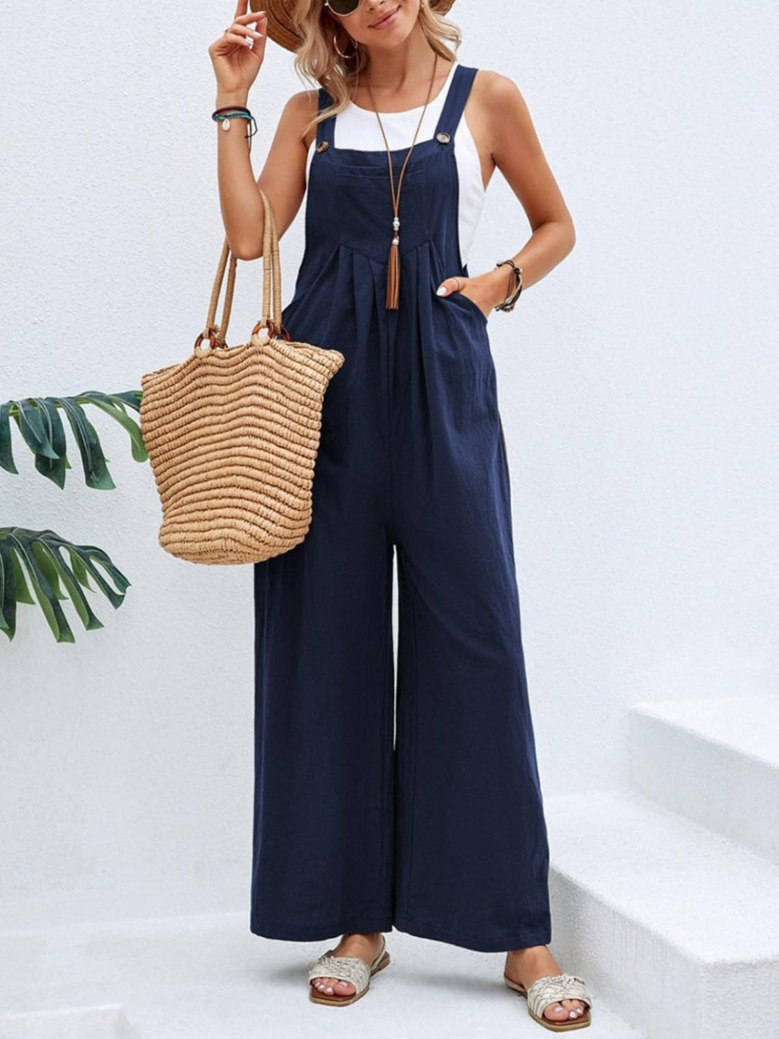 Super Cute Square Neck Comfy and Stylish Overalls - Dress up or down