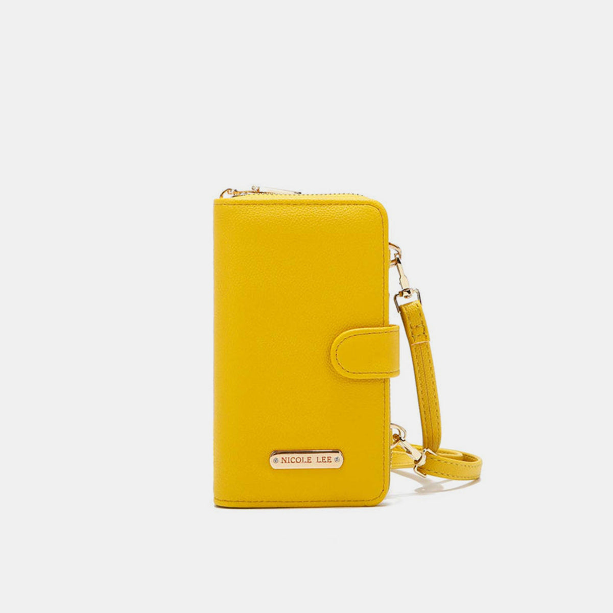 Mustard yellow 2 Piece Phone Case Crossbody Wallet