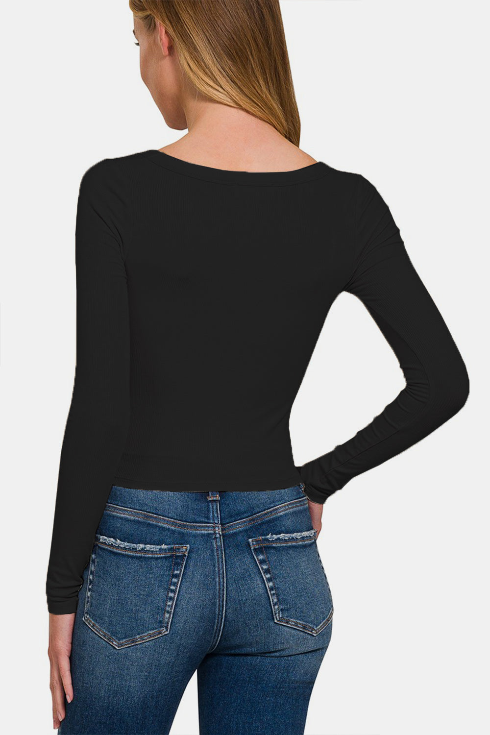 Scoop Neck Long Sleeve T-Shirt Great for layering