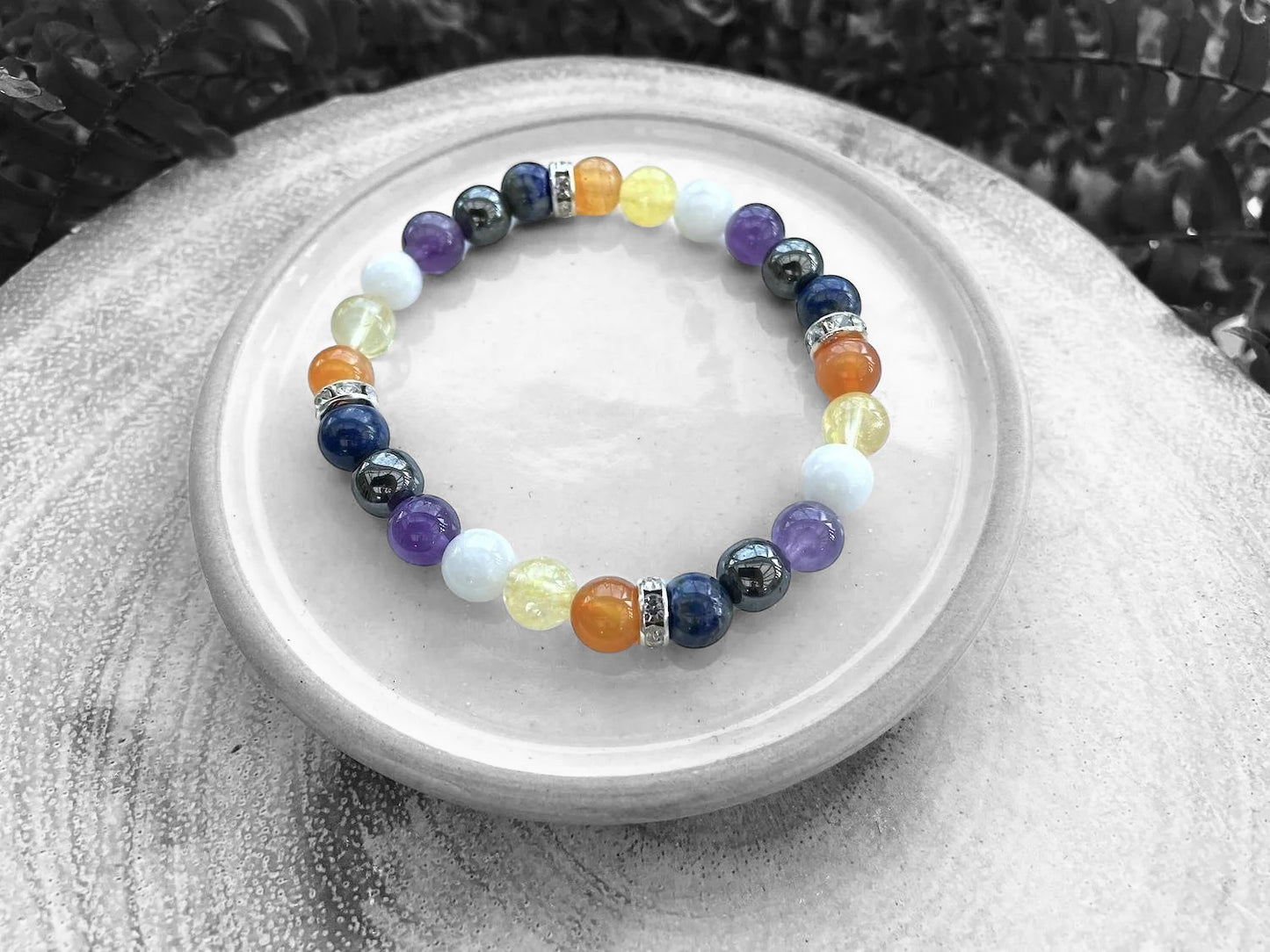 Menopause Gemstone Bracelet, Natural Healing Crystals for Mood and Balance, Essential Wellness Gift for Women