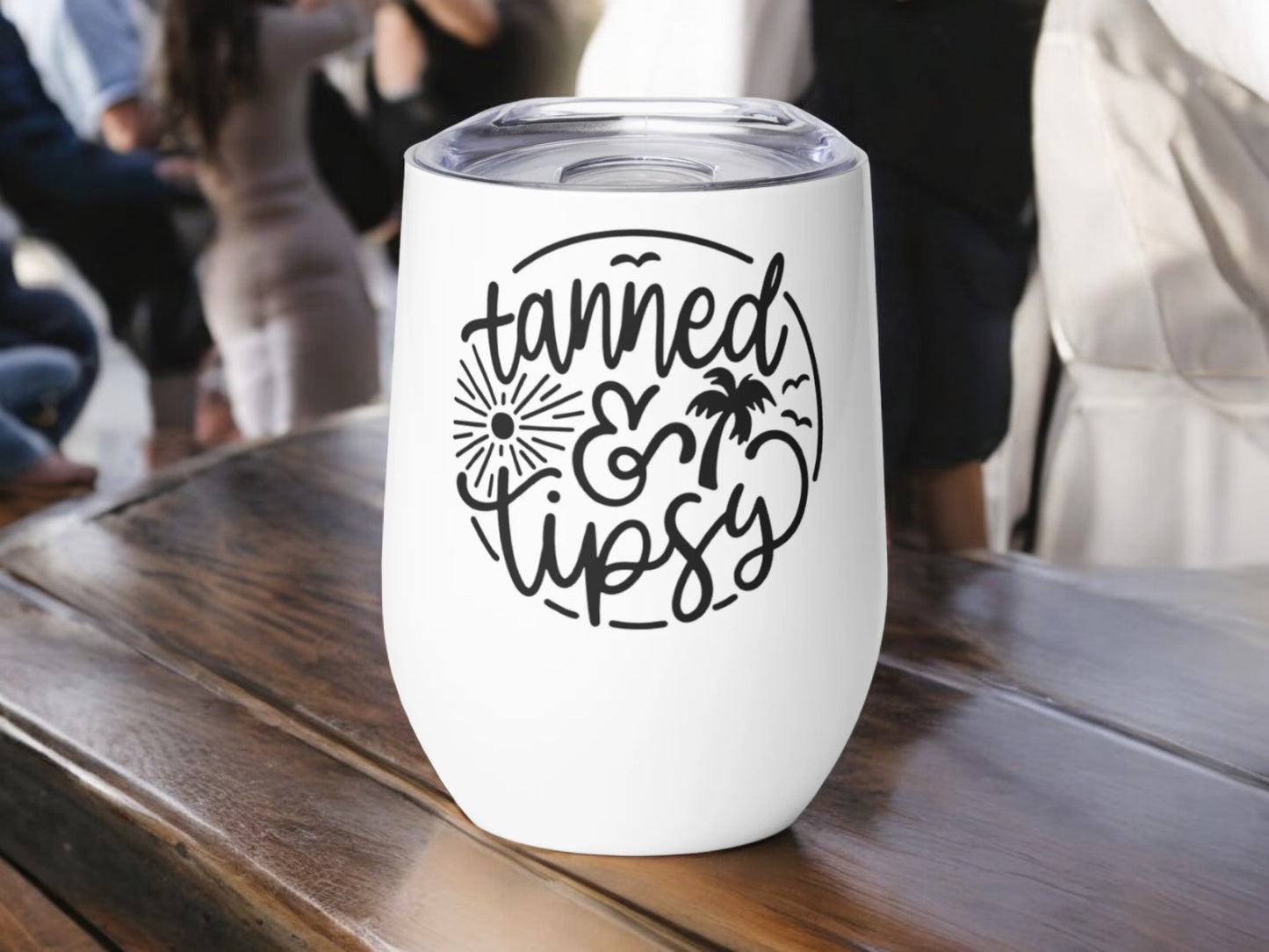 Tanned & Tipsy Wine tumbler