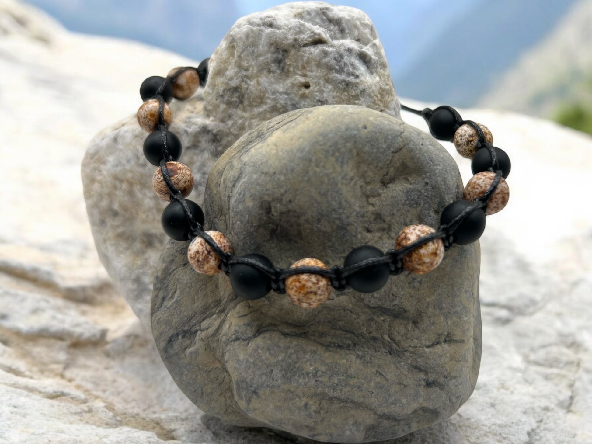 Men's Cracked Onyx Bracelet