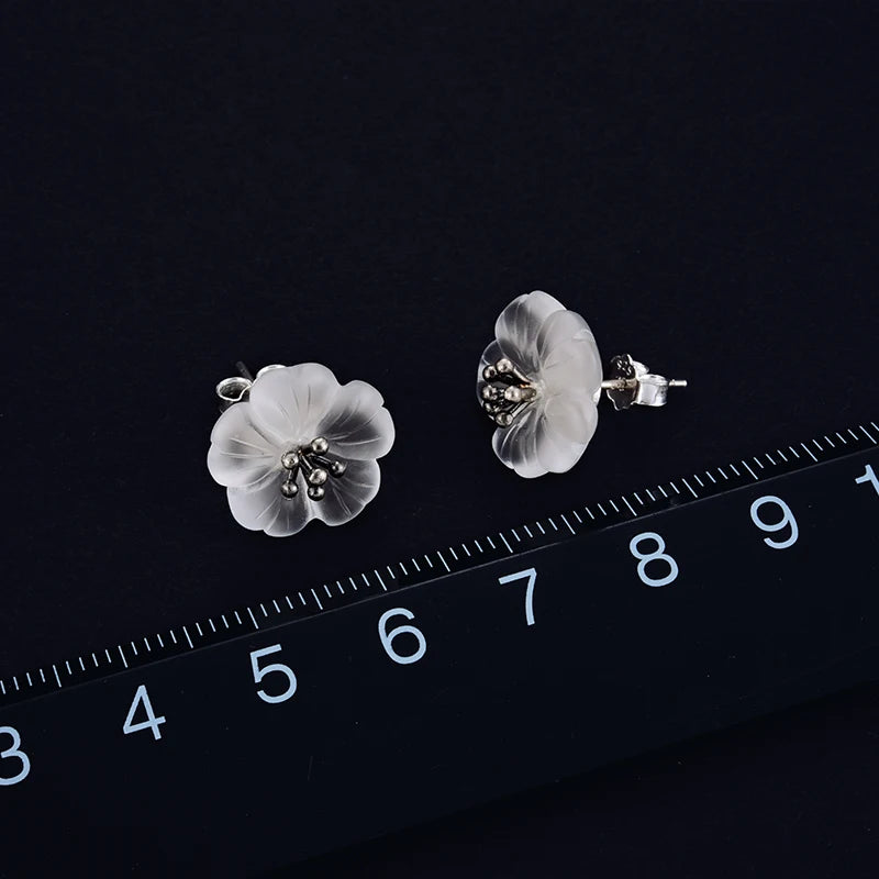 Lotus Sterling Silver Earrings