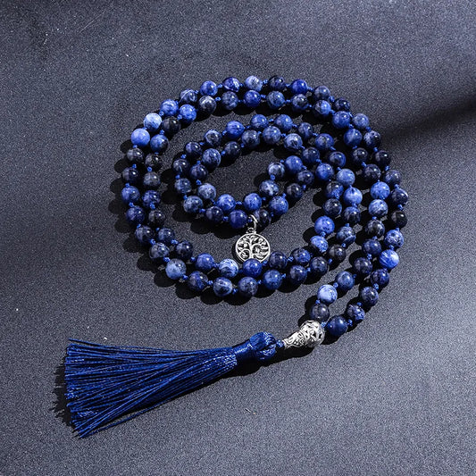 Mala Natural Sodalite Lapis Lazuli