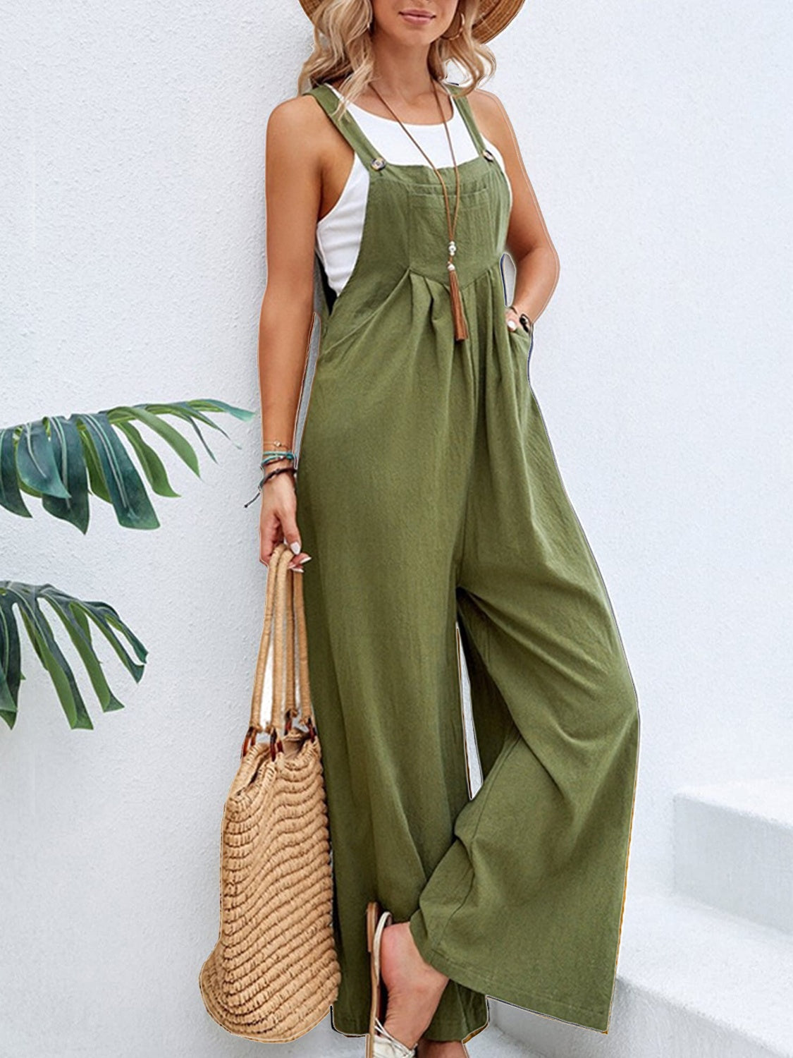 Super Cute Square Neck Comfy and Stylish Overalls - Dress up or down