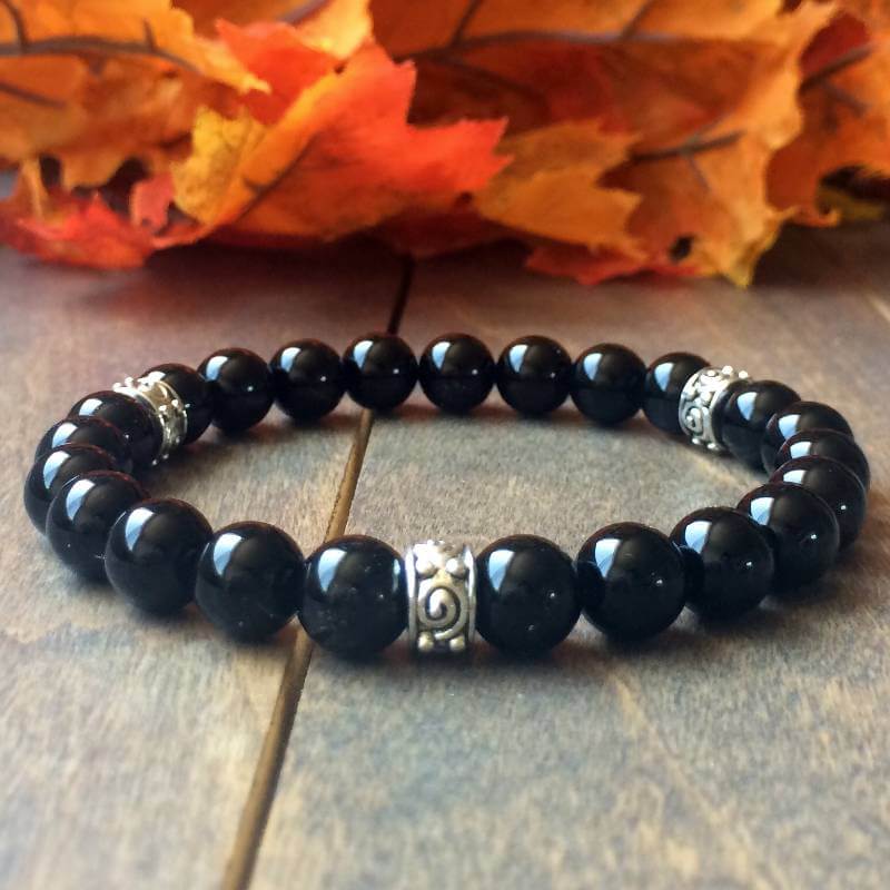 Black Tourmaline Bracelet for Calming • Confidence • Focus • Grounding • Healing • Meditation • Protection