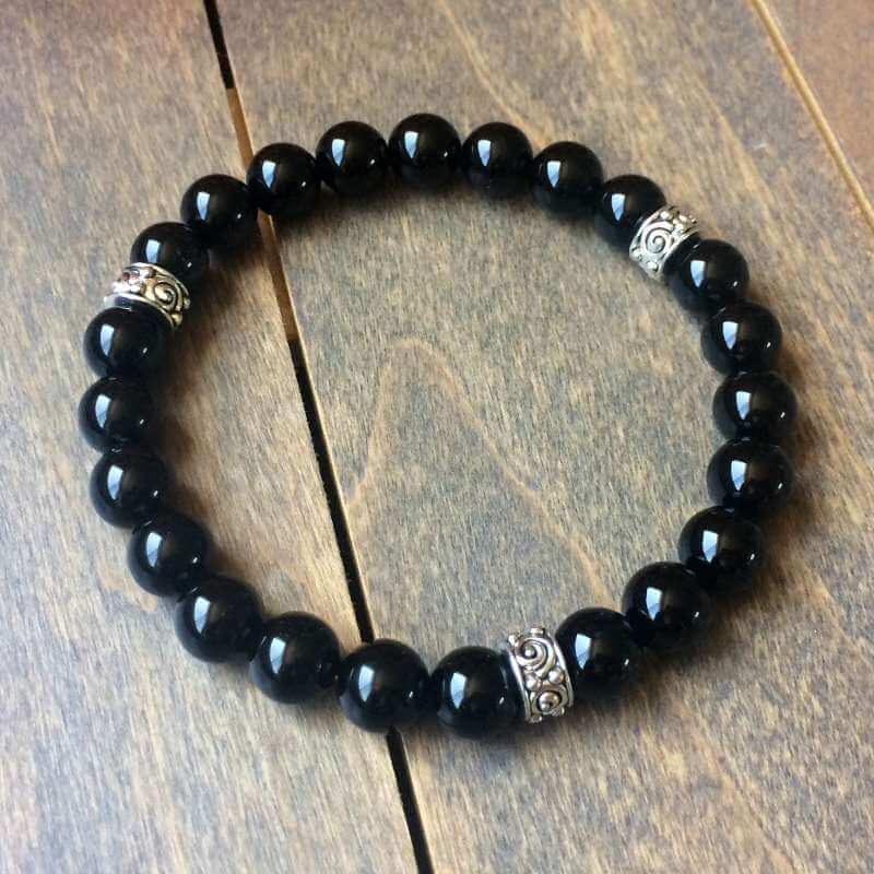 Black Tourmaline Bracelet for Calming • Confidence • Focus • Grounding • Healing • Meditation • Protection