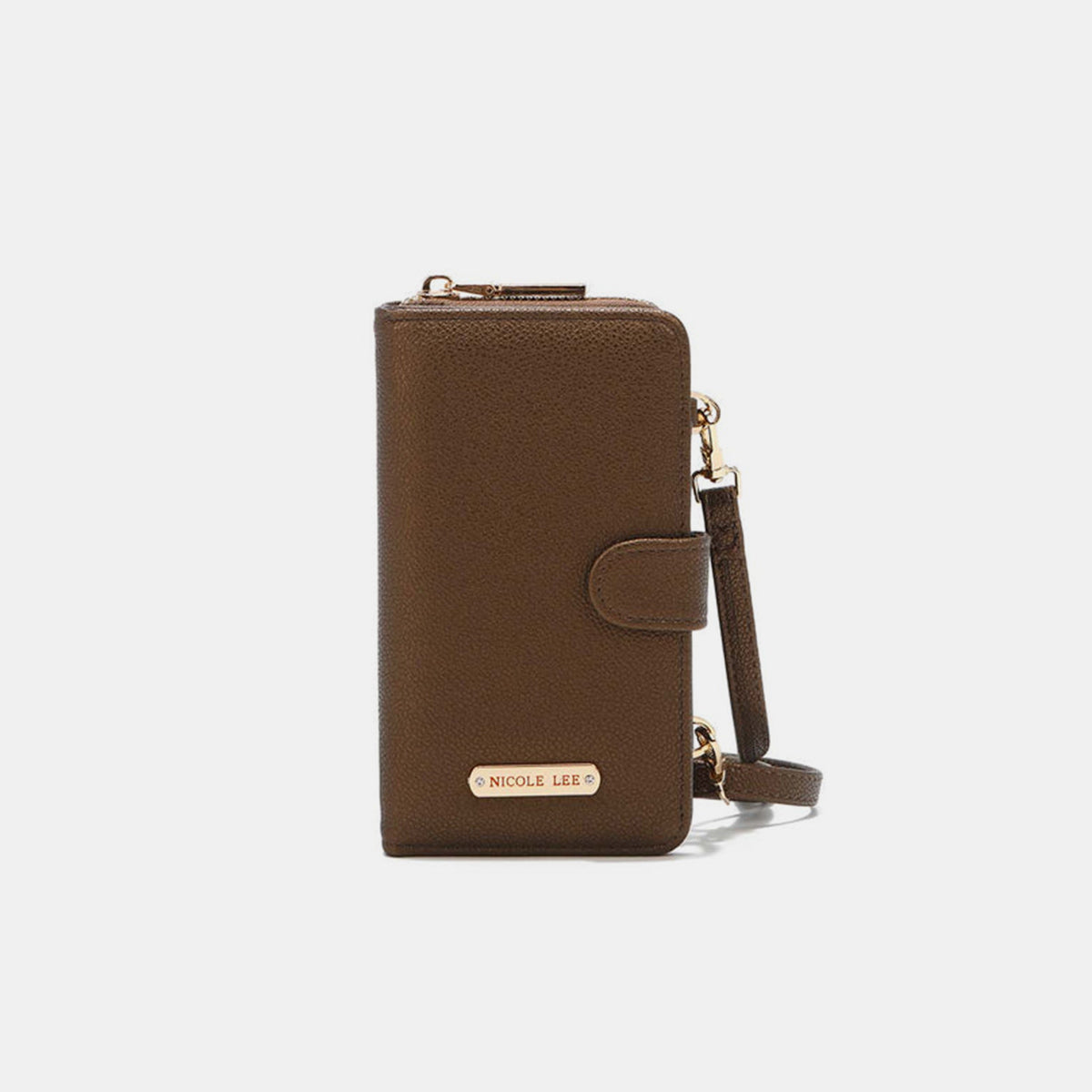 Brown 2 Piece Phone Case Crossbody Wallet