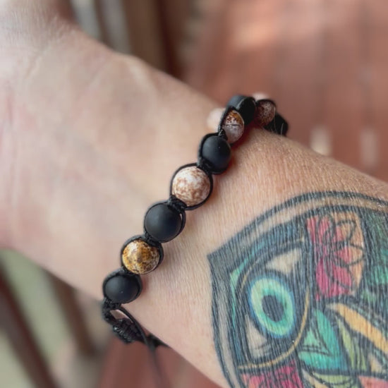 Men's Cracked Onyx Bracelet