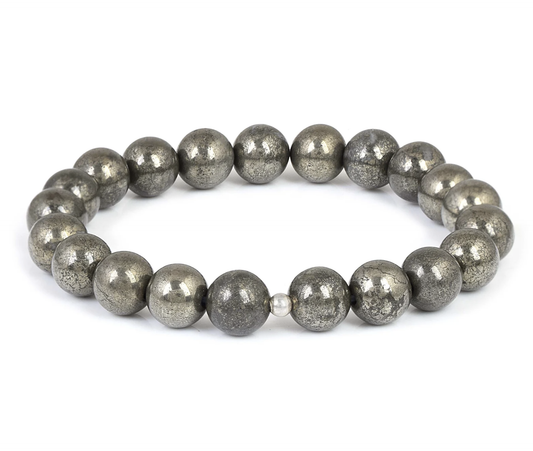 Pyrite Bracelet for  Wealth and Abundance - Confidence and Strength - Fertility