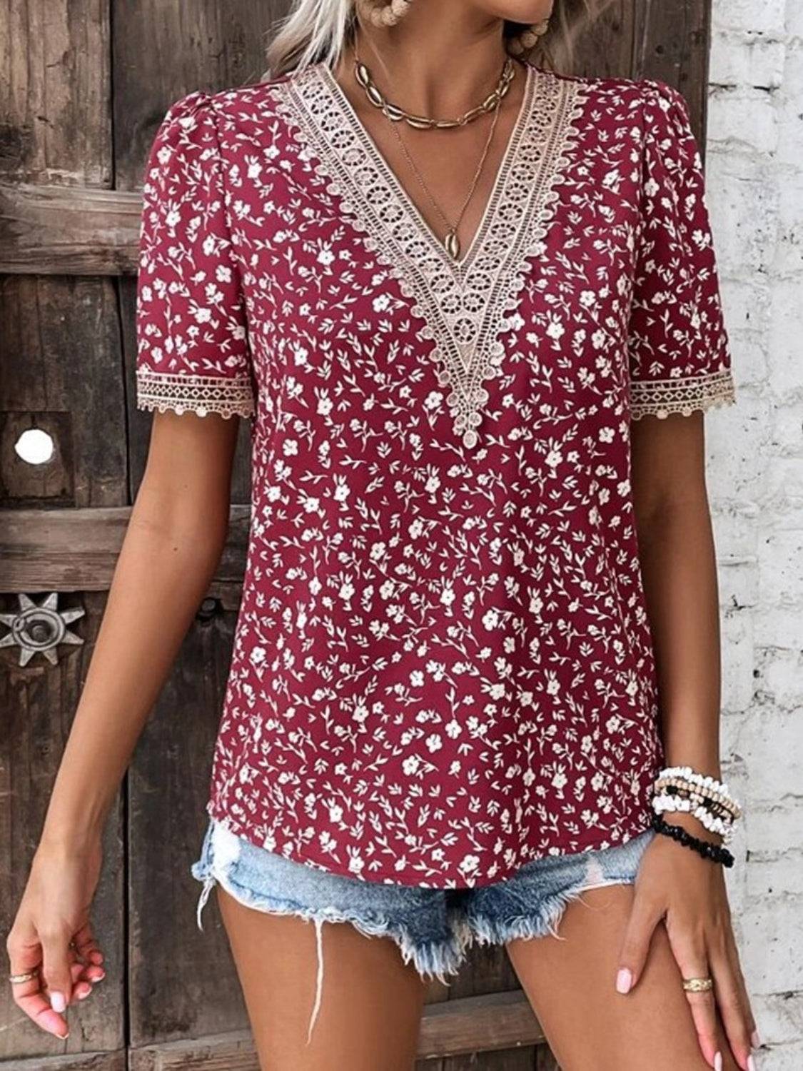 Boho or Western Chic Floral Shirt