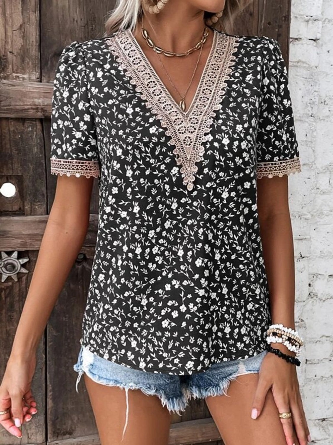 Boho or Western Chic Floral Shirt