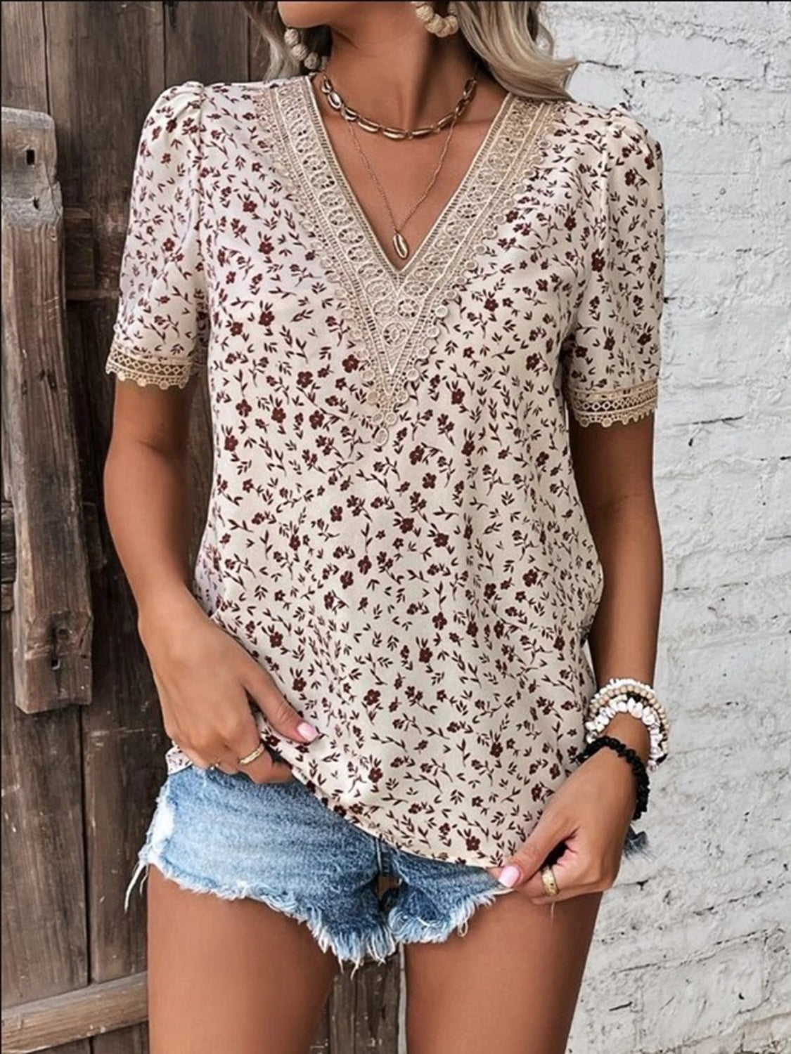 Boho or Western Chic Floral Shirt