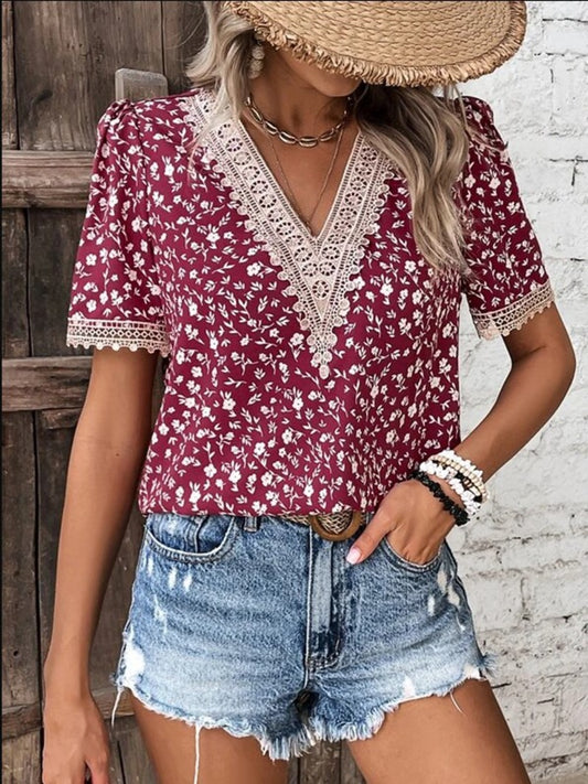 Boho or Western Chic Floral Shirt